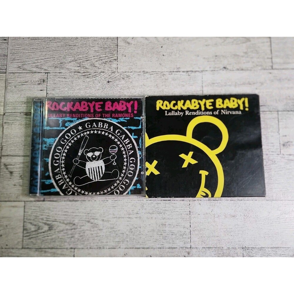 2 Rockabye Baby! CDs Lullaby Renditions of Nirvana & Ramones 2008 Kids Songs